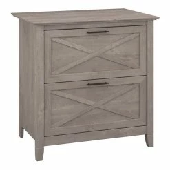 Budget π Bush Furniture Key West 2 Drawer Lateral File Cabinet In Washed Gray π