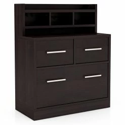 Coupon ⌛ Furniture Of America Jonah Wood Multi-Storage Filing Cabinet In Cappuccino 🥰