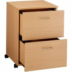 Best reviews of 🔔 Bowery Hill 2 Drawer Mobile Vertical Filing Cabinet In Natural Maple 🤩 -Mobile Sales Store 1579793 1579794 L