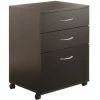 Budget 🧨 Bowery Hill 3 Drawer Vertical Mobile Filing Cabinet In Black 💯