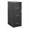 Hot Sale 🤩 Bowery Hill Modern 3 Drawer Metal Letter File Cabinet In Black 👍
