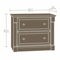 New ⭐ Bowery Hill Contemporary Wood Lateral File Cabinet In Select Cherry 🎁 -Mobile Sales Store 1580240 3 L