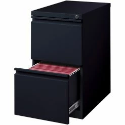 Cheap 😉 Hirsh Industries LLC Hirsh 23-in Deep Mobile Pedestal File 2-Drawer File/File. Full Width Pull. Black ✨ -Mobile Sales Store 1603924 1 L