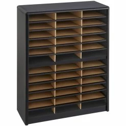 New 🎁 Safco Value Sorter 36 Compartment Metal Flat Files Organizer In Black 😉