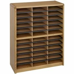 Best reviews of 👏 Safco 36 Compartment Value Sorter Metal File Organizer In Medium Oak 👍