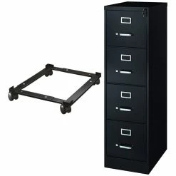 Best Sale 🌟 Home Square 2 Piece Filing Cabinet And File Caddy Set In Black 🥰