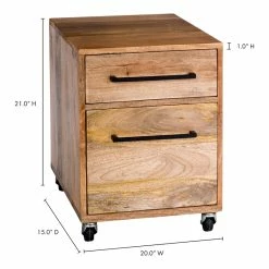 Best deal 🎉 Moe's Home Collection Colvin 2-Drawer Wood Lateral File Cabinet In Natural 🔔 -Mobile Sales Store 1773391 3 L