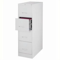Budget 😍 Scranton & Co Scranton & Modern Metal Co 25" Deep 4 Drawer Letter File Cabinet In Gray 👏
