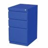 Discount 🛒 Scranton & Co 3 Drawer Mobile File Cabinet In Blue 🎁