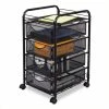 Best deal 💯 Scranton & Co Mesh File Cart With 4 Drawers In Black 🥰