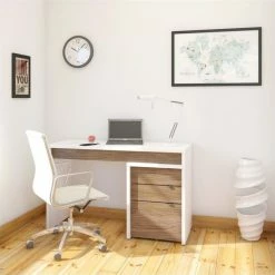 Cheap 🤩 Atlin Designs 3 Drawer Filing Cabinet In White And Walnut ❤️ -Mobile Sales Store 1814492 3 L