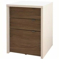 Cheap π€© Atlin Designs 3 Drawer Filing Cabinet In White And Walnut β€οΈ