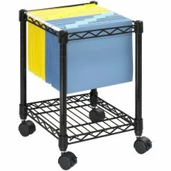 Top 10 👍 Scranton & Co Compact Metal Mobile File Cart In Black 👍