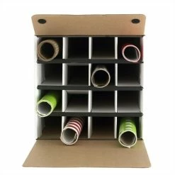 Best Pirce 😉 Scranton & Co Document And Gift Wrap Paper Roll Storage Organizer In White 🧨 -Mobile Sales Store 1824536 2 L