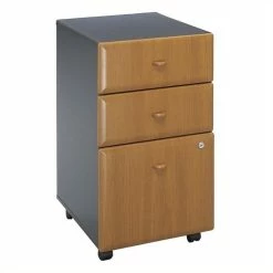 Buy 🔔 Scranton & Co 3 Drawer Mobile File Cabinet In Natural Cherry 😀