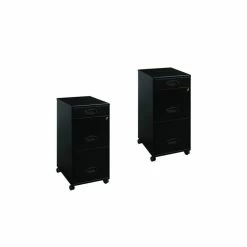 Brand new 🥰 Home Square (Set Of 2) Mobile 3 Drawer File Cabinet In Black 🥰
