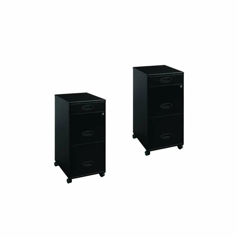 Brand new π₯° Home Square (Set Of 2) Mobile 3 Drawer File Cabinet In Black π₯° 1 Brand new π₯° Home Square (Set Of 2) Mobile 3 Drawer File Cabinet In Black π₯°
