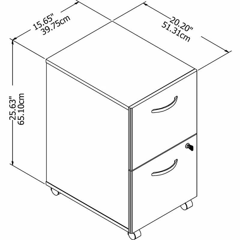 Discount π Scranton & Co 2 Drawer Mobile File Cabinet In Storm Gray π 6 Discount π Scranton & Co 2 Drawer Mobile File Cabinet In Storm Gray π - Image 6