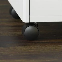 Cheapest ⌛ Scranton & Co 3 Drawer Mobile File Cabinet In White ⌛ -Mobile Sales Store 1873034 4 L