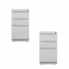 Top 10 😉 Home Square Value Pack (Set Of 2) 3 Drawer Mobile File Cabinet In White 👏
