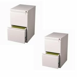 Deals π Home Square Value Pack (Set Of 2) 2 Drawer Mobile File Cabinet In White π