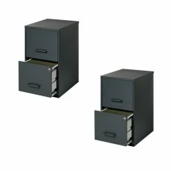 Best deal 😉 Home Square Value Pack (Set Of 2) 2 Drawer Letter File Cabinet In Black 🎉