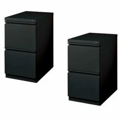 Budget 👏 Home Square Value Pack (Set Of 2) 2 Drawer Mobile File Cabinet File In Black 👏