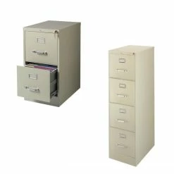 Buy 👍 Home Square (Value Pack) 2 Drawer And 4 Drawer Letter File Cabinet Set In Putty 💯