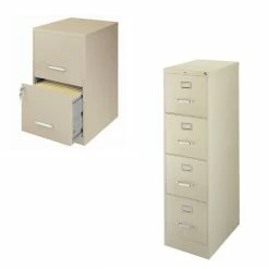 Hot Sale 😍 Hirsh Industries LLC (Value Pack) 2 Drawer And 4 Drawer Letter File Cabinet Set In Putty ⌛