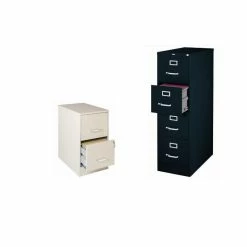 Cheap β Hirsh Industries LLC 2 Piece Value Pack Drawer File Cabinets In Stone And Black β