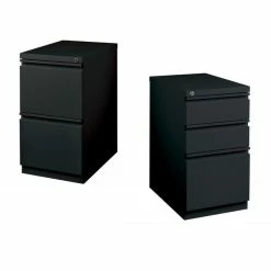 Buy 😍 Hirsh Industries LLC Set Of 2 Value Pack 2 And 3 Drawer Mobile Filing Cabinet In Black 🧨