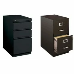 Best reviews of 😉 Hirsh Industries LLC 2 Piece Value Pack 3 Drawer And Mobile Filing Cabinet In Black 🎁