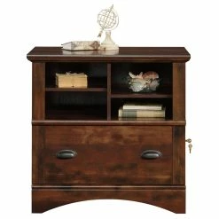 Promo 🔥 Sauder (Set Of 2) Rustic 1 Drawer Lateral File Cabinet In Curado Cherry 🛒 -Mobile Sales Store 1901351 7 L