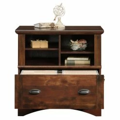 Promo 🔥 Sauder (Set Of 2) Rustic 1 Drawer Lateral File Cabinet In Curado Cherry 🛒 -Mobile Sales Store 1901351 9 L