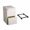 Flash Sale ⌛ Hirsh Industries LLC 2 Piece Mobile File Cabinet In White And Black Adjustable File Caddy ✨