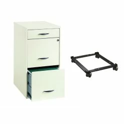 Best Pirce 👍 Hirsh Industries LLC 2 Piece Drawer File Cabinet And Mobile Adjustable File Caddy Set 🔔