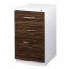 Promo 🌟 Hirsh Industries LLC Hirsh 20-in Deep Mobile Pedestal 3-Drawer Metal Box/Box/File. White/Walnut ✔️