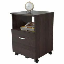 Hot Sale ✔️ Inval America Uffici Espresso Mobile File Cabinet 🛒