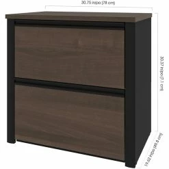 Budget 🤩 Bestar Connexion 2 Drawer Lateral File Cabinet In Antigua And Black 🔔 -Mobile Sales Store 1962795 3 L