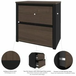 Budget 🤩 Bestar Connexion 2 Drawer Lateral File Cabinet In Antigua And Black 🔔 -Mobile Sales Store 1962795 4 L