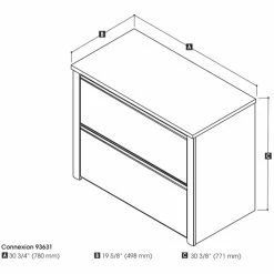 Budget 🤩 Bestar Connexion 2 Drawer Lateral File Cabinet In Antigua And Black 🔔 -Mobile Sales Store 1962795 5 L