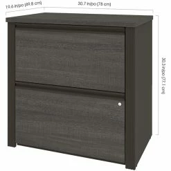 Buy ✔️ Bestar Prestige Plus 2 Drawer Lateral File Cabinet In Bark Gray And Slate ❤️ 11 Buy ✔️ Bestar Prestige Plus 2 Drawer Lateral File Cabinet In Bark Gray And Slate ❤️ -Mobile Sales Store 1962812 4 L