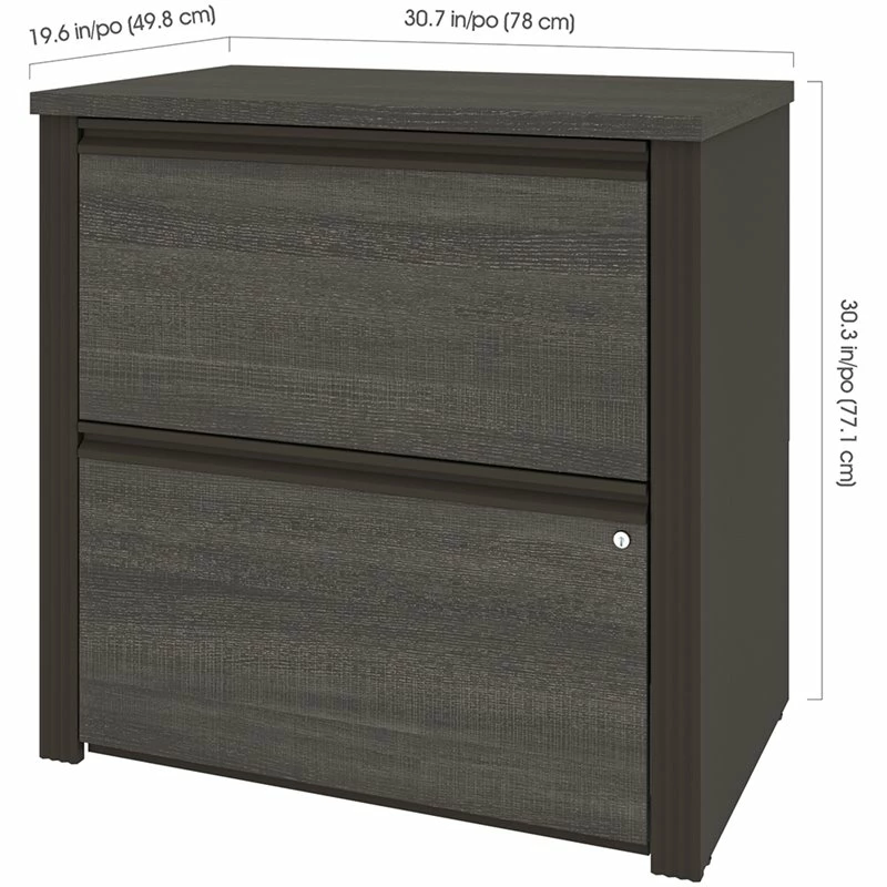 Buy ✔️ Bestar Prestige Plus 2 Drawer Lateral File Cabinet In Bark Gray And Slate ❤️ 5 Buy ✔️ Bestar Prestige Plus 2 Drawer Lateral File Cabinet In Bark Gray And Slate ❤️ - Image 5