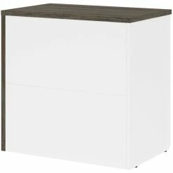 Best deal 🌟 Bestar Gemma 2 Drawer Lateral File Cabinet In Walnut Gray And White 🎁 -Mobile Sales Store 1979116 4 L