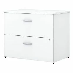 Budget π― BBF Easy Office 2 Drawer Lateral File Cabinet In Pure White - Engineered Wood π―