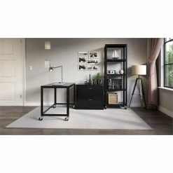 Best Sale 🥰 Hirsh Industries LLC Hirsh Home Office Style Lateral Metal File Cabinet 30 In. Wide 2 Drawer Black 🤩 -Mobile Sales Store 2001112 8 L