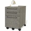 Budget ⌛ Unique Furniture 3-drawer Mobile Pedestal File With Castors In Gray 🌟