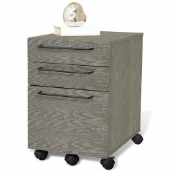 Budget ⌛ Unique Furniture 3-drawer Mobile Pedestal File With Castors In Gray 🌟