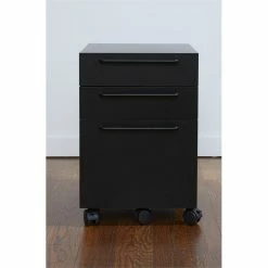 Cheapest ⌛ Unique Furniture Engineered Wood Mobile Pedestal In Black With Castors 😉 -Mobile Sales Store 2005815 8 L