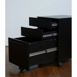 Cheapest ⌛ Unique Furniture Engineered Wood Mobile Pedestal In Black With Castors 😉 -Mobile Sales Store 2005815 9 L